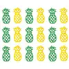 Sachet de 18 Ananas en bois à disperser, jaune/vert 3,5cm