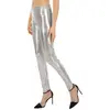 Legging brillant adulte luxe ARGENT, taille L/XL