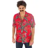 Chaks C4397XL, Chemise Magnum à Fleurs Adulte Rouge, Taille XL