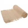 Chemin de table Jute naturel avec franges longues 5m