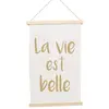 CHAKS Kakemono La Vie Est Belle A Susp 33x52cm""" Blanc"