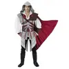 Déguisement - CHAKS - Ezio - Homme - Rouge - Tunique à capuche - Ceinture