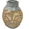 Lanterne Solaire Extérieure - Orium - Bambou et Métal - LED Blanche - Énergie Solaire