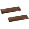 Hellin Lot de 2 etagère murale rectangulaire en bois d'acacia l70