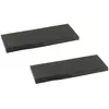 Hellin Lot de 2 etagère murale rectangulaire en bois d'acacia l70 noir acacia