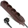 FISHTEC Bloc Multiprise 4 prises avec Interrupteur - Effet Bois - Câble 1,5m