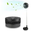 FISHTEC Ventilateur sur Pied Sans Fil USB - Silencieux 4 Vitesses - Pliable & Télescopique 35 à 100cm - Noir