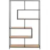 Bibliothèque industrielle métal noir et bois L114 cm TRESCA - MILIBOO