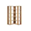 MILIBOO Bibliothèque étagère d'angle finition bois clair chêne L95 cm musso