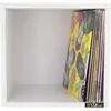 Meuble Enova Hifi Vinyle Box 120wh pour 120 vinyles Blanc