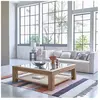 BOIS DESSUS BOIS DESSOUS BOSTON  Table basse en teck massif vitrée Berah Getah