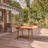 BOIS DESSUS BOIS DESSOUS Berah Getah - Table de jardin en teck huilé massif extensible 6/8 places
