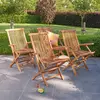 Berah Getah Lot de 4 fauteuils en teck huilé