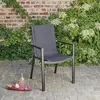 BOIS DESSUS BOIS DESSOUS BALISTAR  Fauteuil de jardin en aluminium et textilène gris Berah Getah