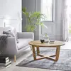 BOIS DESSUS BOIS DESSOUS BASILE  Table basse en mindi massif ronde Berah Getah