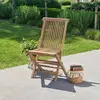 Berah Getah Chaise de jardin en teck huilé pliante