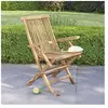 Berah Getah Fauteuil de jardin en teck huilé pliant
