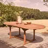 BALI  Table de jardin en teck huilé extensible ovale 8/10 places Berah Getah