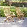 BOIS DESSUS BOIS DESSOUS Berah Getah - Fauteuil de jardin en teck huilé massif pliant (lot de 2)