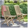 BOIS DESSUS BOIS DESSOUS Lot de 2 chaises de jardin en teck brut