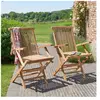 Berah Getah Lot de 2 fauteuils de jardin en teck bru