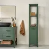 OLIVIA  Colonne de salle de bain verte en bois d'acacia Berah Getah