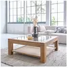BOIS DESSUS BOIS DESSOUS BOSTON  Table basse en teck massif vitrée Berah Getah