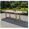 BOIS DESSUS BOIS DESSOUS Berah Getah - Table de jardin en teck massif extensible ovale 10/12 places
