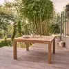 MALTE  Table de jardin en teck massif carrée 6 places Berah Getah
