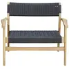 Berah Getah Fauteuil de jardin en teck et cordage