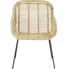 BOIS DESSUS BOIS DESSOUS BOHO  Fauteuil en rotin et métal Berah Getah