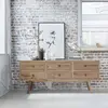 BOIS DESSUS BOIS DESSOUS FELIX  Commode en mindi massif 200 cm Berah Getah