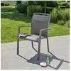BOIS DESSUS BOIS DESSOUS MODULO  Fauteuil de jardin en aluminium et textilène gris Berah Getah