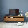 BOIS DESSUS BOIS DESSOUS LINA  Meuble TV en teck massif et métal 140 cm Berah Getah