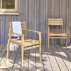 BOIS DESSUS BOIS DESSOUS APRIL  Fauteuil de jardin en teck massif (lot de 2) Berah Getah