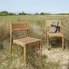 Berah Getah Lot de 2 chaises en teck recyclé