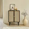 BOIS DESSUS BOIS DESSOUS BLAISE  Buffet en manguier massif et cannage 68 cm Berah Getah