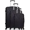 Hero - 3 Valises 4 roues Lagos 50/60/70 cm noires T.U