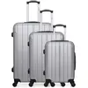 Set de 3 valises - HERO - FOGO - 4 roues - Gris