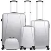 Hero - 3 Valises 4 roues Lanzarote  32/55/65/75 cm & Vanity argentées T.U