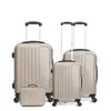 SWISS KOPPER Hero - 3 Valises 4 roues Vesuvio-C 32/49/59/71 cm & Vanity dorées T.U