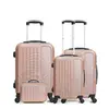 Hero - 3 Valises 4 roues Vesuvio-C 32/49/59/71 cm & Vanity doré rose T.U