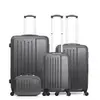 SWISS KOPPER Hero - 3 Valises 4 roues Vesuvio-C 32/49/59/71 cm & Vanity gris foncé T.U