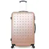 - valise grand format taurus 75 cm 4 roues - rose dore