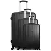 Set de 3 valises - HERO - ATLANTA - 4 roues - Noir