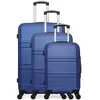 Hero - 3 Valises 4 roues Utah 49/59/71 cm bleu marine T.U