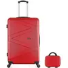 Wave Paris - Lot Valise grand format et Vanity Amazone bordeaux OS