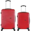 Wave Paris - Lot de 2 valises week-end et cabine Amazone bordeaux OS