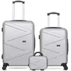 Wave Paris - Lot de 2 Valises weekend, cabine et Vanity Amazone grises...