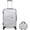 Wave Paris - Lot Valise weekend et Vanity Amazone grises OS